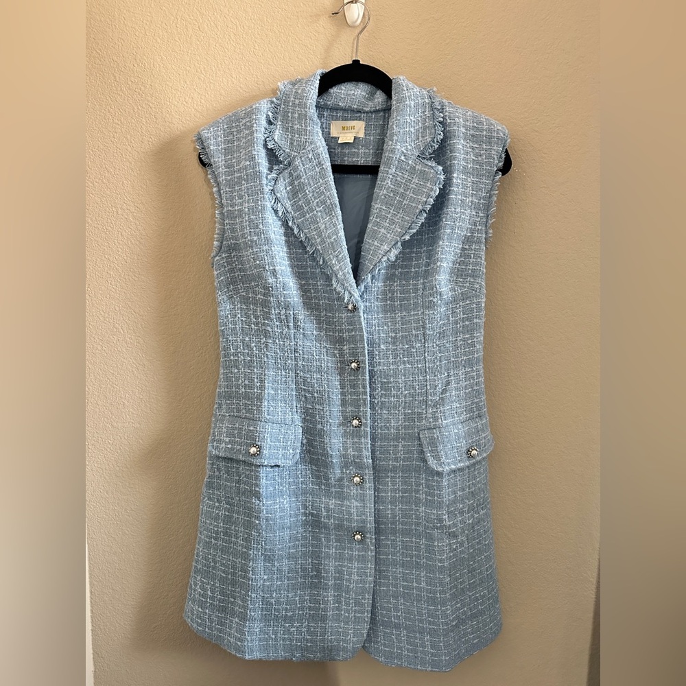 Anthropologie Maeve sleeveless tweed blazer mini dress size 6 NWOT - Picture 6 of 10
